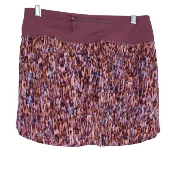 Athleta Run With It Patterned Pink Purple Skort Size Small - Picture 3 of 7